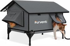 Insulated Heated Outdoor Cat House - Weatherproof Shelter for Stray Cats