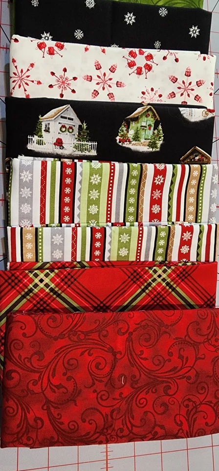 Quilting Cotton Fabric, Holiday  Happy Place 9 End of Bolt Remnants  4 yds  - Image 3 of 4