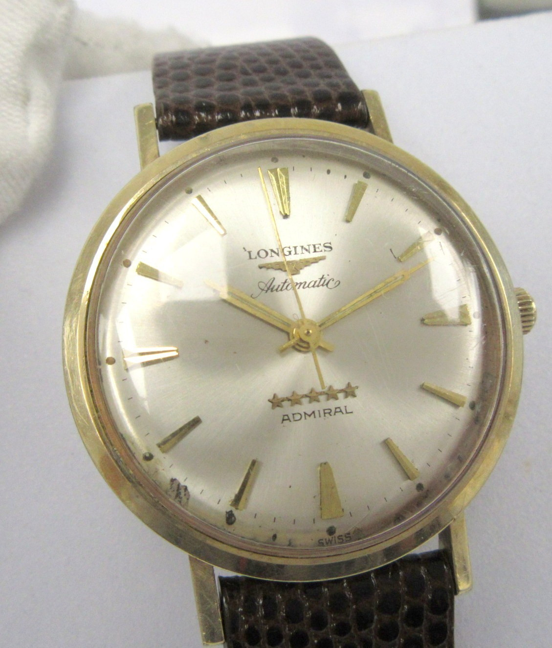 Vintage 10K GF Longines "5 Star" Admiral Automatic Strap Watch - 34mm