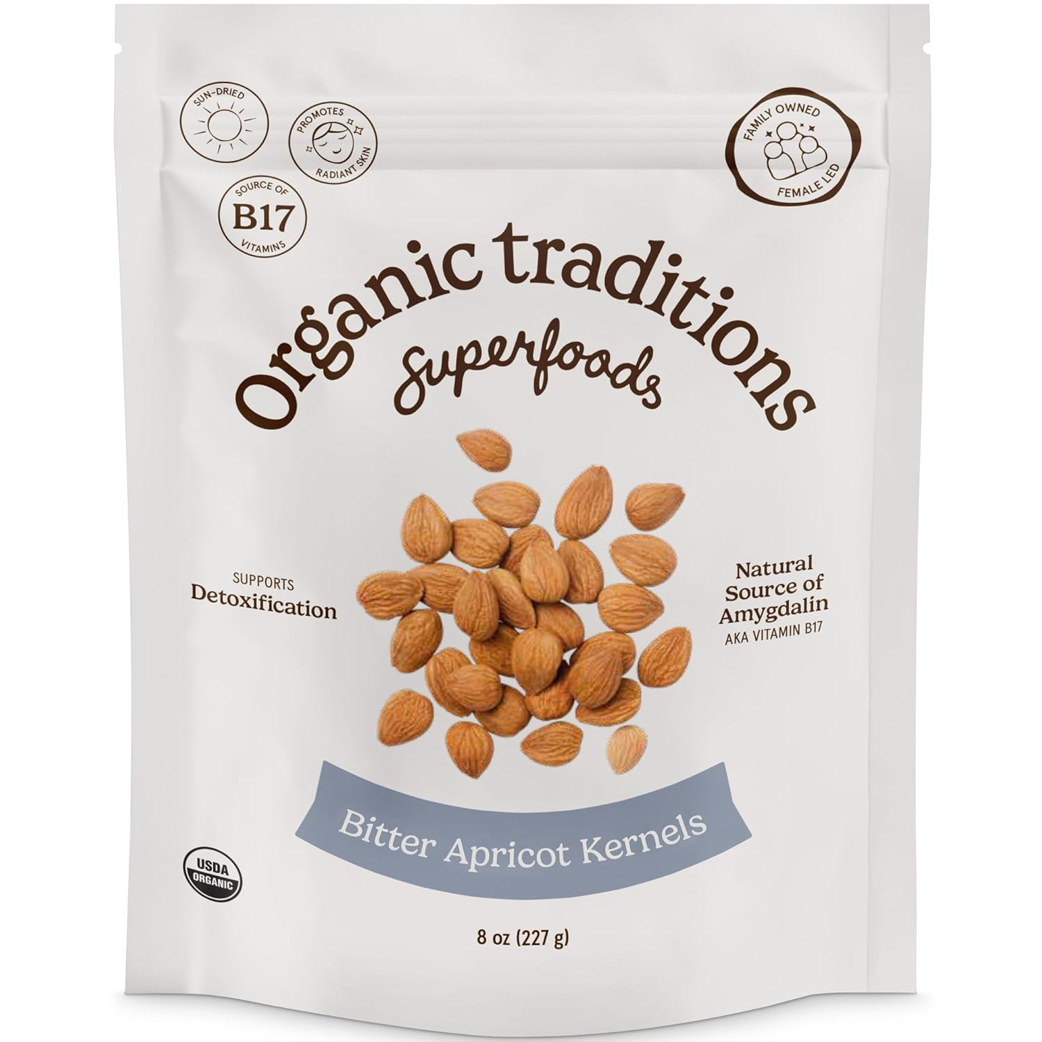 Organic Apricot Seeds Organic Bitter Apricot Kernels, Non-Gmo Vegan Apricot Seed
