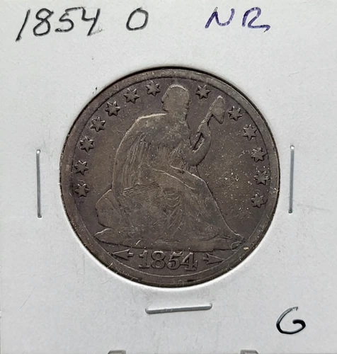 1854 O Seated Liberty Half Dollar 50 Cents with Arrows Type Coin