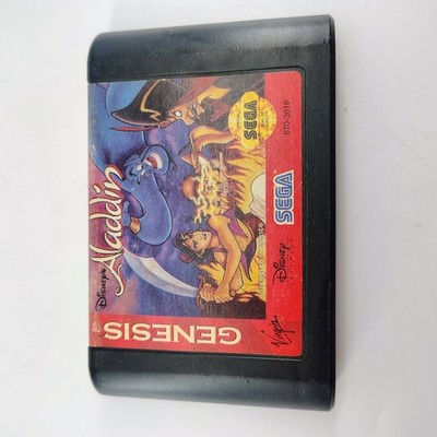 Disney's Aladdin Sega Genesis Game Cartridge Tested Working Virgin Games