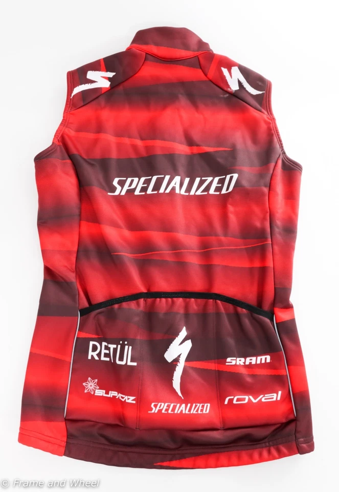 Specialized Sleeveless Cold Weather Cycling Vest M polyester women red black - Image 3 of 4