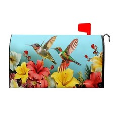 Magnetic Spring Hummingbirds Mailbox Cover - ...