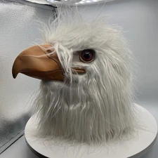 4th of July American White Eagle Latex Head Mask Halloween Unisex