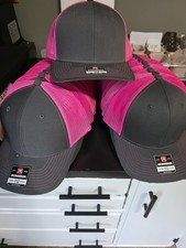 Richardson 112 Trucker Hats Charcoal Neon Pink Blank Snapback Caps NEW Lot of 5