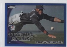 2010 Topps Chrome Blue Refractor 105/199 Eric Young Jr #171 h3a