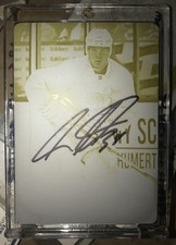 (RC) #201 Young Guns Auto Yellow Printing Plate With ADDED Auto Auston Matthews