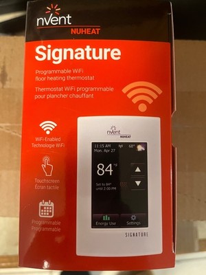 Nuheat AC0055 Signature Dual-Voltage 7-Day Programmable Touchscreen Thermostat