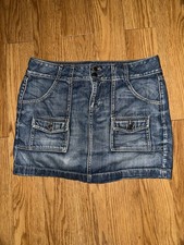 Old Navy Jean Skirt sz 8 Medium Wash Denim Y2K Millennial Core Streetwear