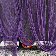 316x 80 Inch Purple Halloween Creepy Cloth - Large Halloween Spooky Cloth Ind...