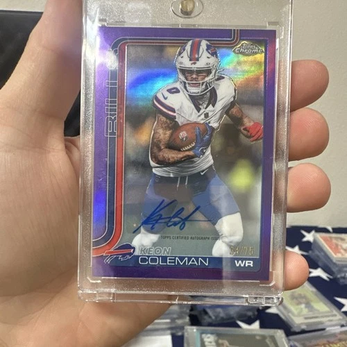 2025 Topps Chrome Keon Coleman Chrome Autographs (RAW)