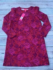Lilly Pulitzer Girls Mini Jansen Dress Amaryllis Red Secret Hideaway XL 12-14