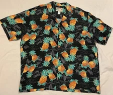 Pineapple Paradise Found Button-Up Shirt 2XL Rayon Sailing Hawaiian Aloha Wear