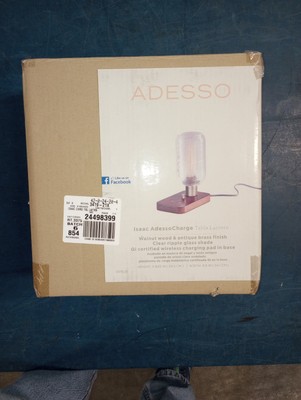 Adesso Home Isaac Glass Adesso Charge Table Lantern Lamp