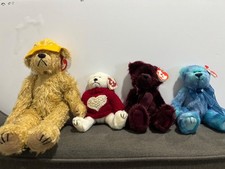 1993 TY Beanie Babies The Attic Treasures Collection. Lot of 4 bears. Retired