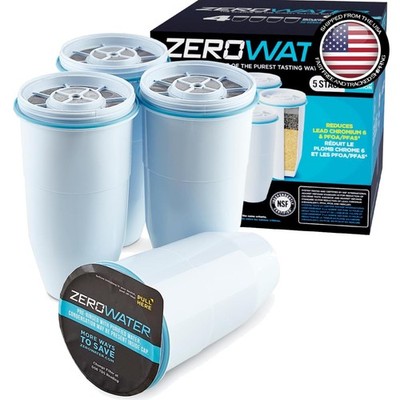 5-Stage IAPMO Certified Water Filters - 4-Pack to Eliminate TDS and Contaminants