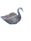 Vtg FENTON Handmade USA Art Glass PERIWINKLE BLUE Opalescent SWAN Trinket Dish
