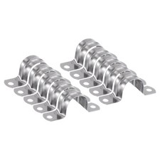 10pcs 1 Inch 25mm Conduit Clamp, M25 U Tube Pipe Clamp, Stainless Steel
