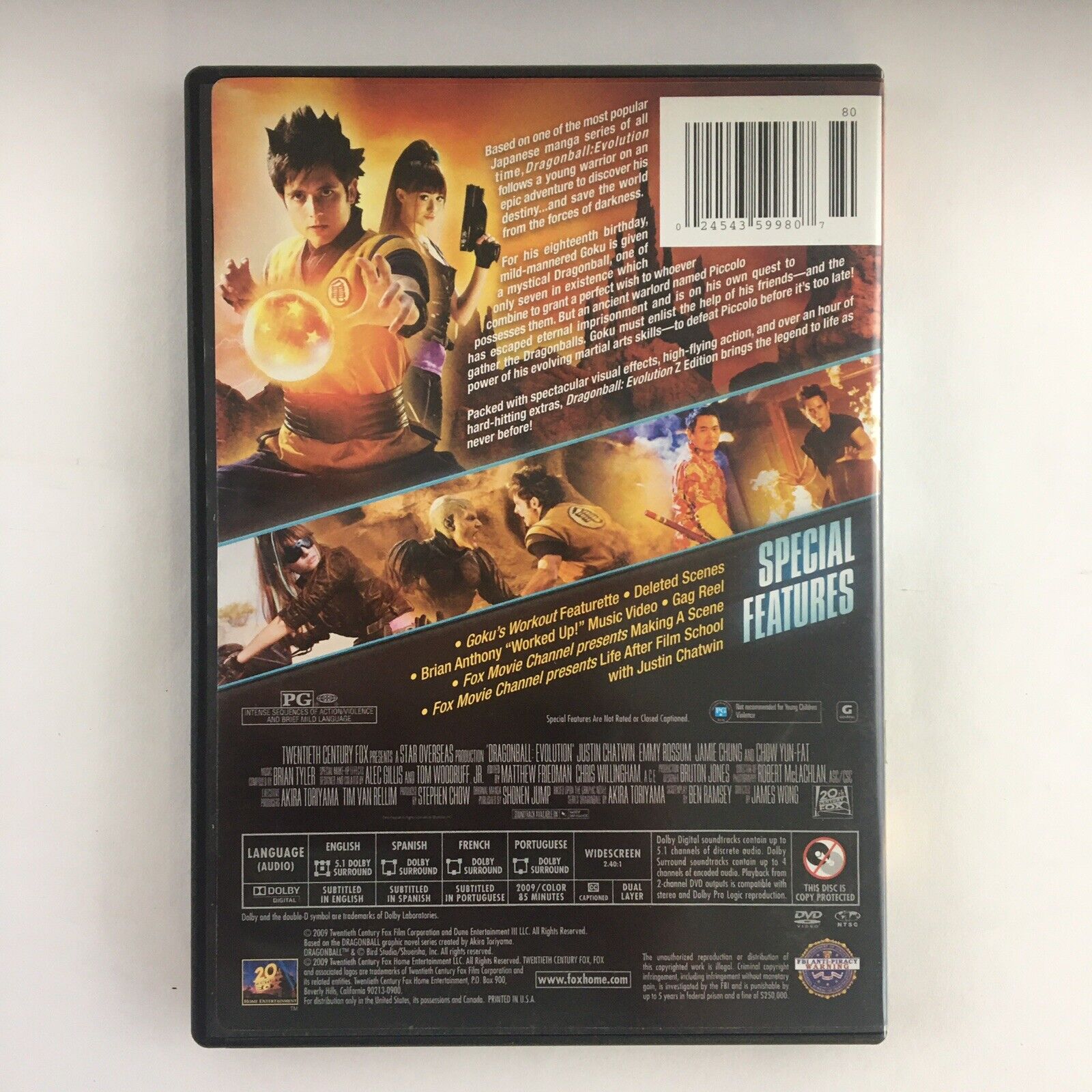 2009 Dragonball Evolution Original Video CD VCD 2-Disc Set Rare