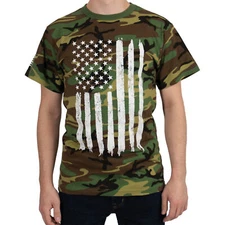 Fits Woodland Camo  T-Shirts Camo Flag 3XL11049-3XL