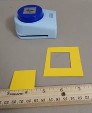 Marvy Uchida 1.375" Square Craft Paper Punch 1-3/8 in  Art Scrapbook Design VGC