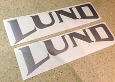 Lund Fishing Boat Vintage Decal Die-Cut SILVE...