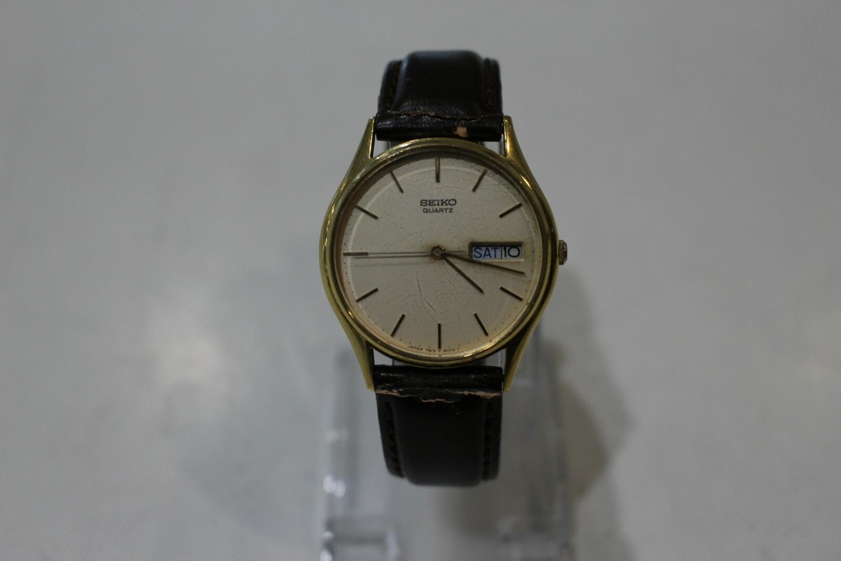 Vintage Men's Seiko 7813-8019 Gold Tone Wristwatch Quartz Watch | eBay