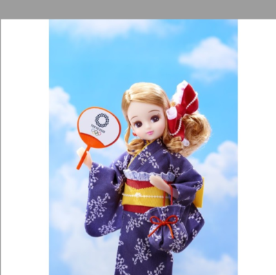 Licca chan doll yukata blue Tokyo Olympic Paralympic 2020 Official