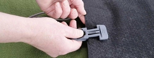 10x MIDI Tent Tarpaulin Repair Clip Blue + 25cm Tension Rubber Hook Clamp Eye Set - Picture 16 of 17