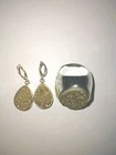 SET of Gold Drusy Druzy Quartz Earrings & Matching Ring in SIZE 8 + — photo 5