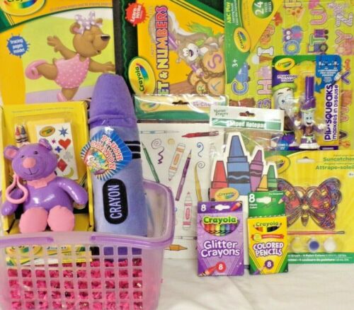 NEW CRAYOLA ART EASTER TOY GIFT BASKET LEARNING TOYS BIRTHDAY SCHOOL SUPPLIES - Picture 1 of 1
