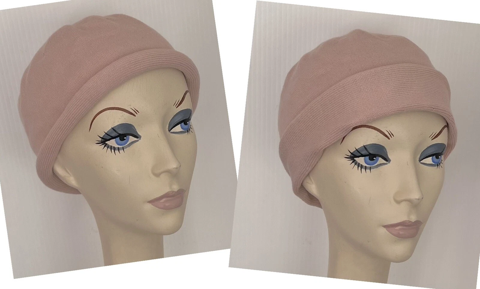NWT Parkhurst Cotton Knit Roll / Fold Up 30042 Roller Beanie Hat • PINK Pearl