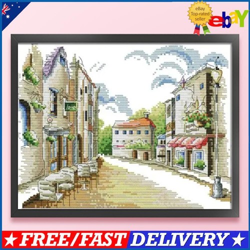 ZoraYorce Kreuzstich Set 14CT - 31x31cm Eco-Baumwolle Mit Mädchen Motiv