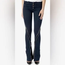 Hudson Lenny Convertible Zipper Flare Jeans Size 25