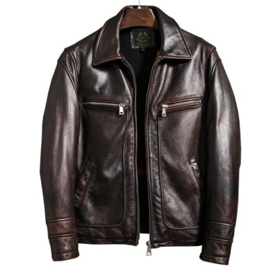 cowhide bomber jacket