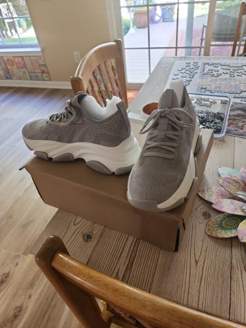 SAOLA Sneakers Steve Madden grigio luccio suola grossa 8 NUOVE Donna