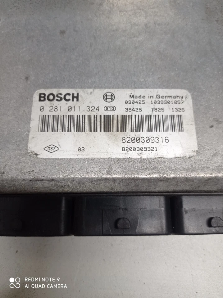 CALCULATEUR MOTEUR ECU RENAULT LAGUNA II 1.9 DCI 0281011324 / 8200309316 (101ML) - Immagine 2 di 4