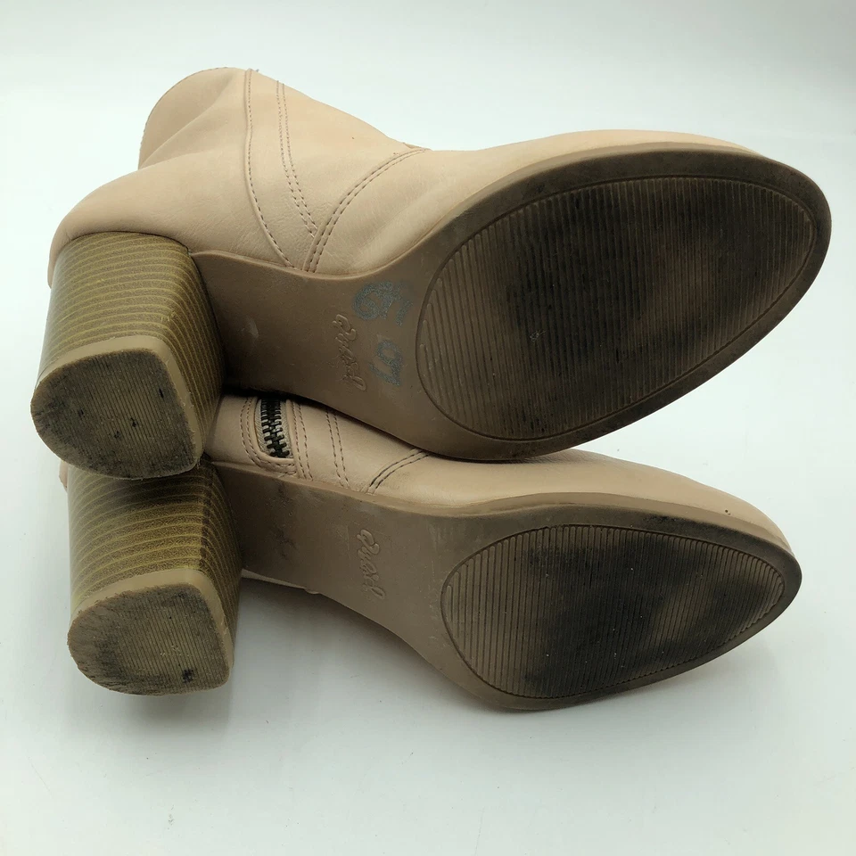 Botines Qupid Puntera Almendra Tacón Bloque Piel sintética Rosa Carne Talla 6.5 Foto 4 de 4