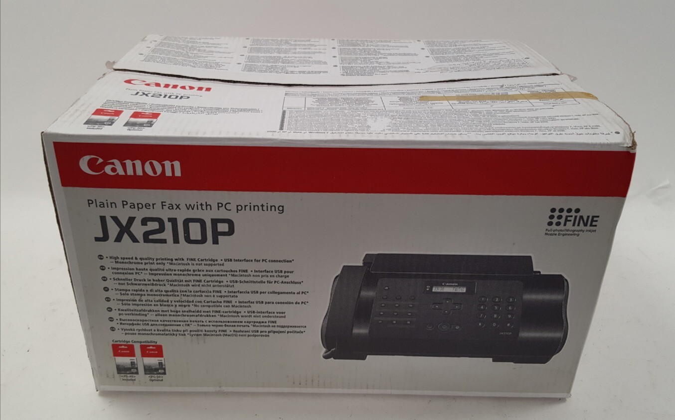 Canon JX210P Plain paper Fax with PC Printing BOXED Seems Unused