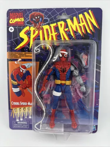 Marvel Legends Cyborg Spider-Man Colección Retro Figura Cardada Objetivo EXCELENTE NUEVO