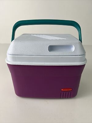 Rubbermaid Purple White & Teal Green Personal Lunch Cooler 6 Pack Model 1826