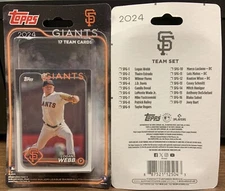 2024 TOPPS SAN FRANCISCO GIANTS TEAM SET WEBB WINN MATOS FLORES ESTRADA SABOL