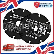 2 CARBIDE CUTTING DISC MULTI WHEEL QUICK FAST CUT 22.2MM BORE NAILS WOOD PLASTIC