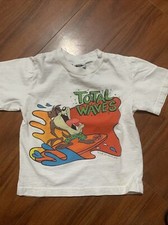 Vtg 1997 Warner Bros Taz T-Shirt Motorcycle Size 2T