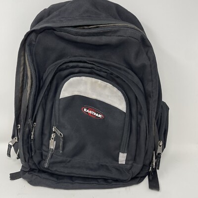 Eastpak Backpack Black & Gray Hiking & School / Many Pockets