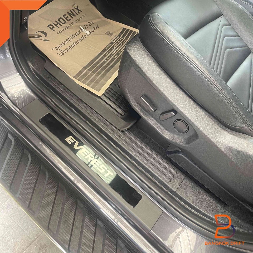 BLACK CHROME SCUFF PLATE DOOR SILL GUARD PROTECTOR FOR FORD EVEREST UA SUV 12-22 - image 2 of 4