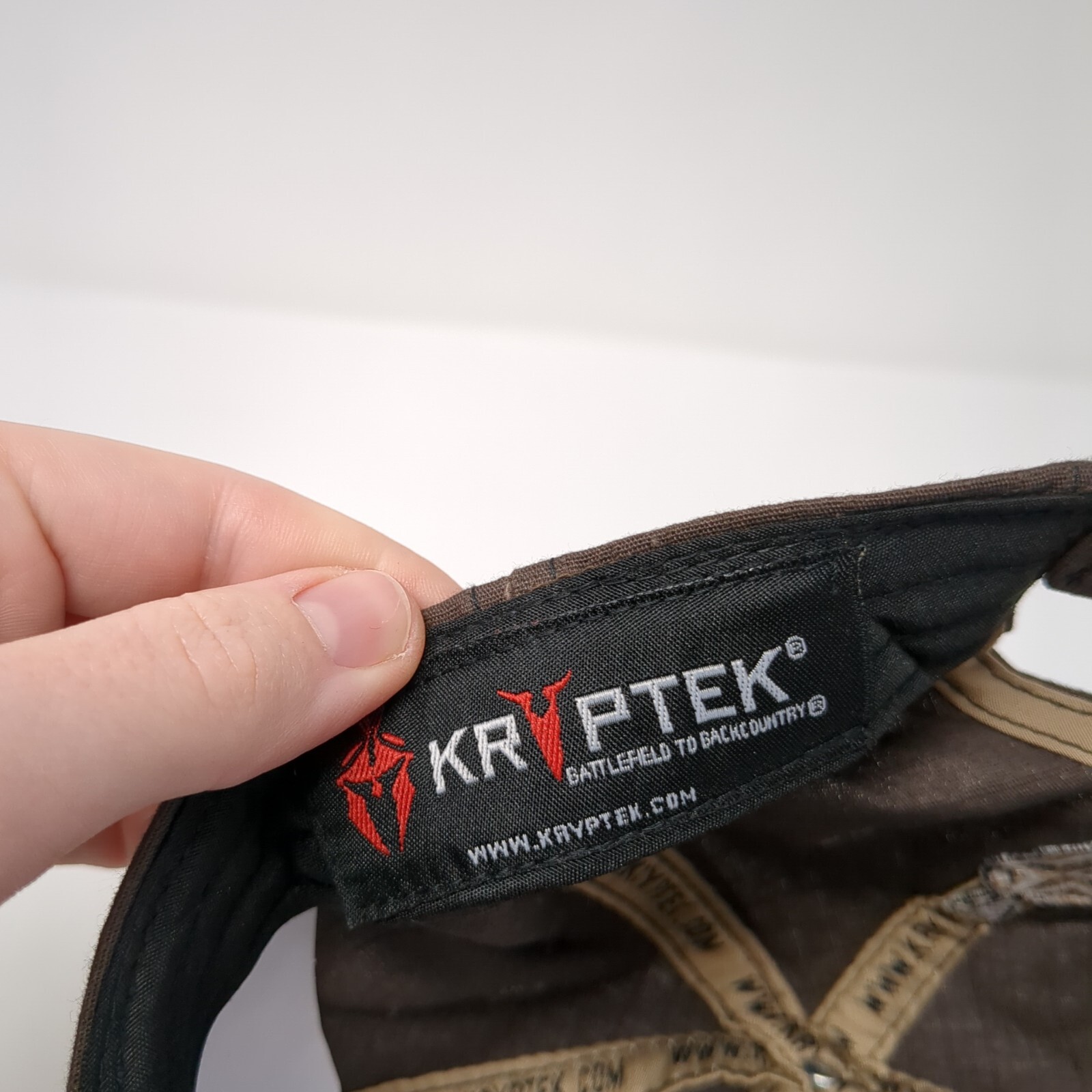 Kryptek PVC Patch Flag Strapback Hat Brown OS Adj… - image 8