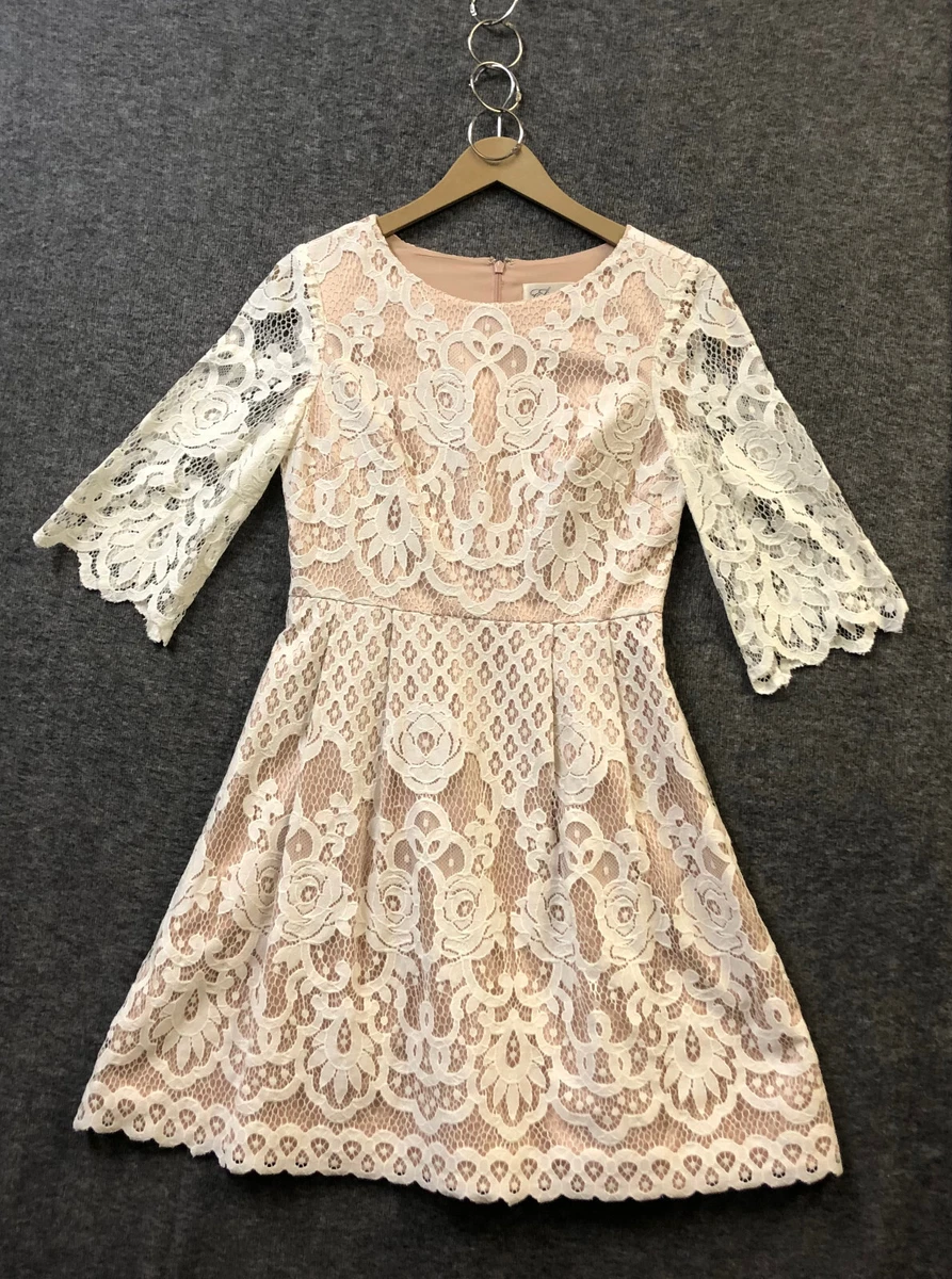 Eliza j top white lace dress