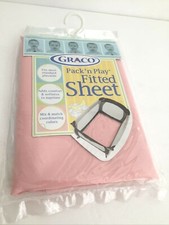 Graco Pack 'N Play Playard Fitted Sheet Solid New Pink 39" X 27"